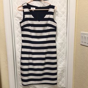Alyx Limited Blue and White Striped Sheath Dress